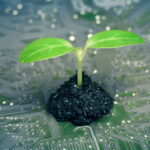 Data center utilizing Sustainable Tech and Green Computing practices.