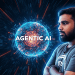 Professional using Agentic AI tools in a high-tech environment
