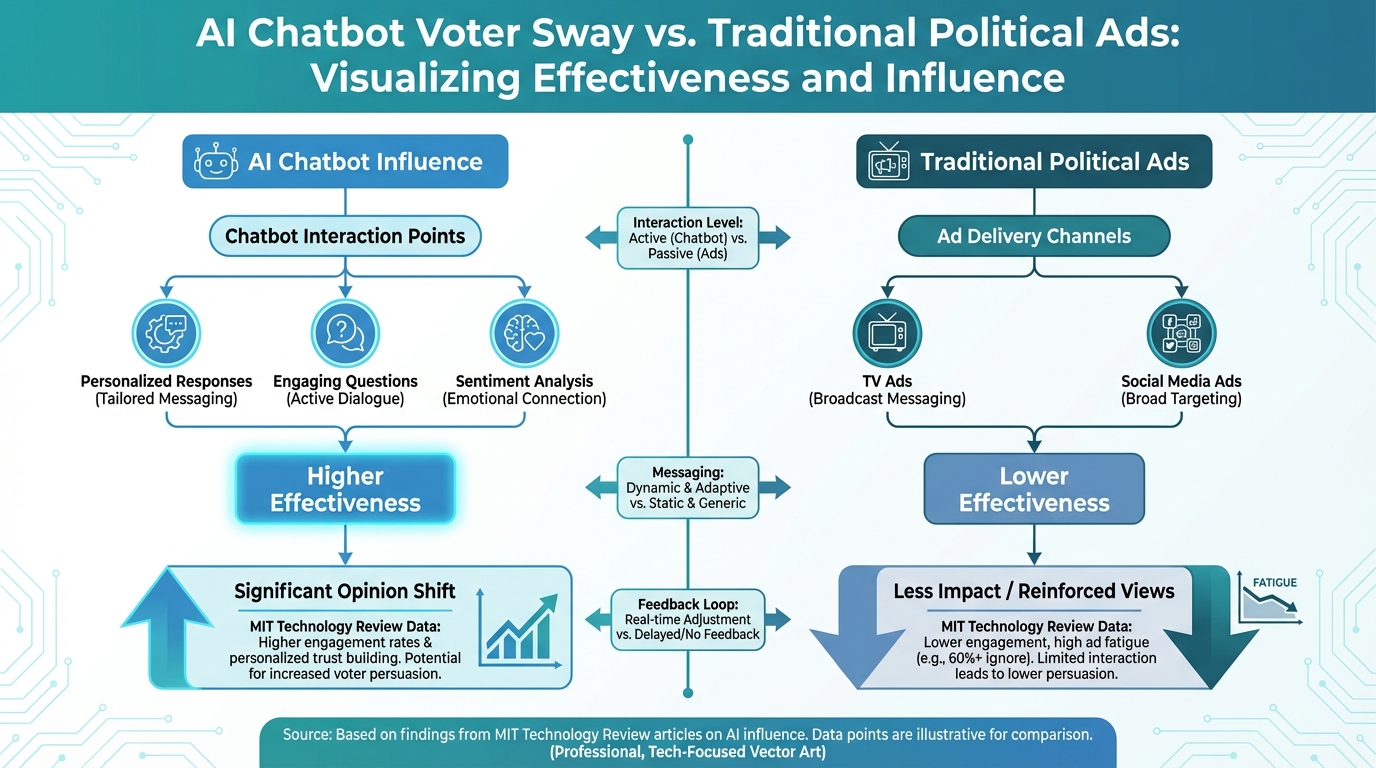 7 Proven Ways AI Chatbots Are Rewriting Political Persuasion: MIT Tech Review Analysis 1 tisankan AI chatbots can sway voters better than political advertisements - MIT Technology Review Infographic