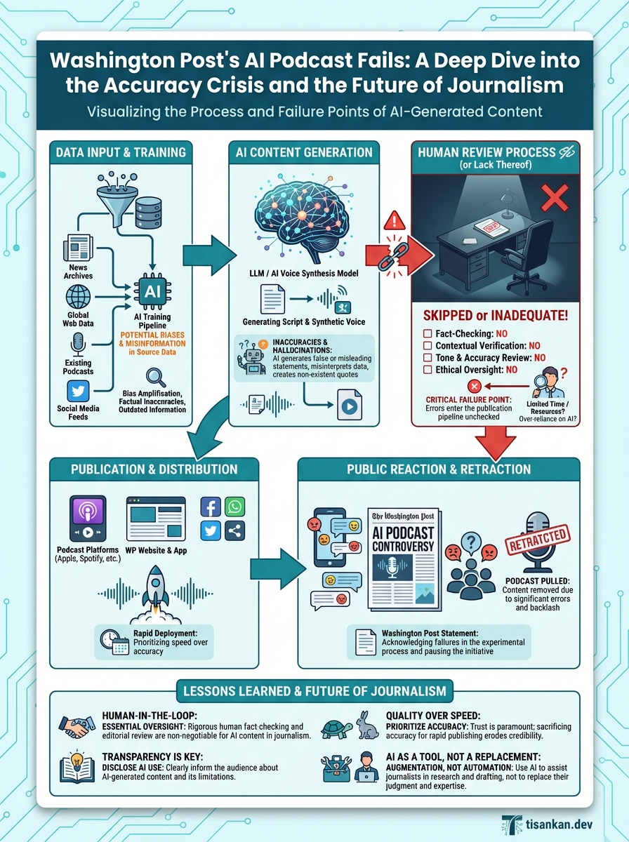 AI Journalism Accuracy: Shocking Washington Post AI Podcast Fails: Accuracy Crisis & Journalism's Future 2 tisankan AI Journalism Accuracy Infographic