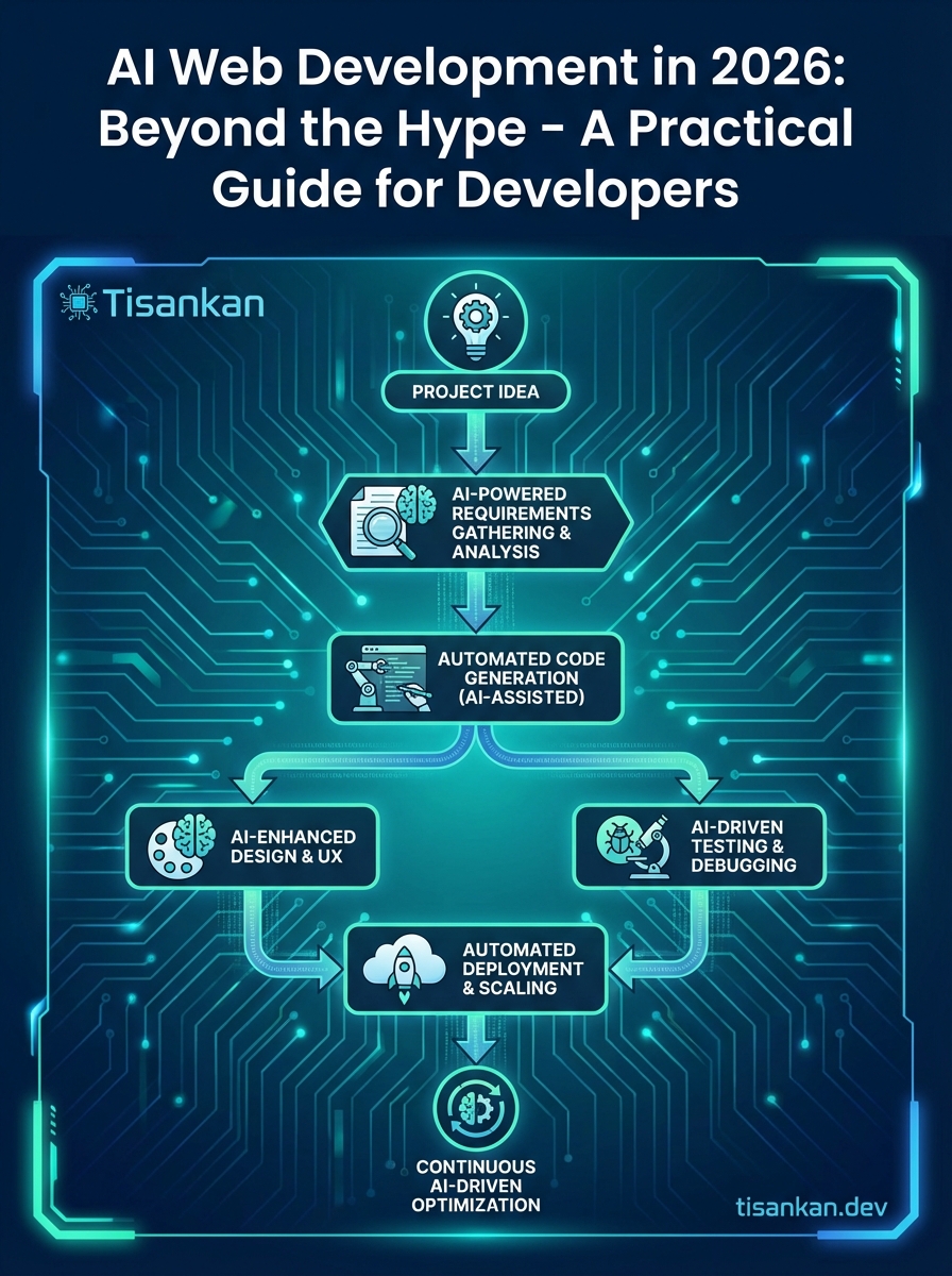 AI Web Development 2026: Revolutionary AI Web Development in 2026: Beyond the Hype - A Practical Guide for Developers 2 tisankan AI Web Development 2026 Infographic