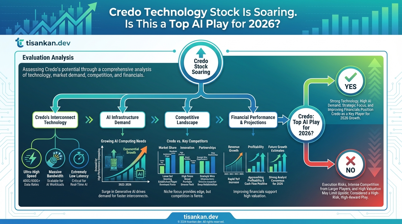 5 Reasons Credo Technology Stock Is Soaring. Is This a Top AI Play for 2026? 2 tisankan Credo Technology Stock Is Soaring. Is This a Top AI Play for 2026? Infographic