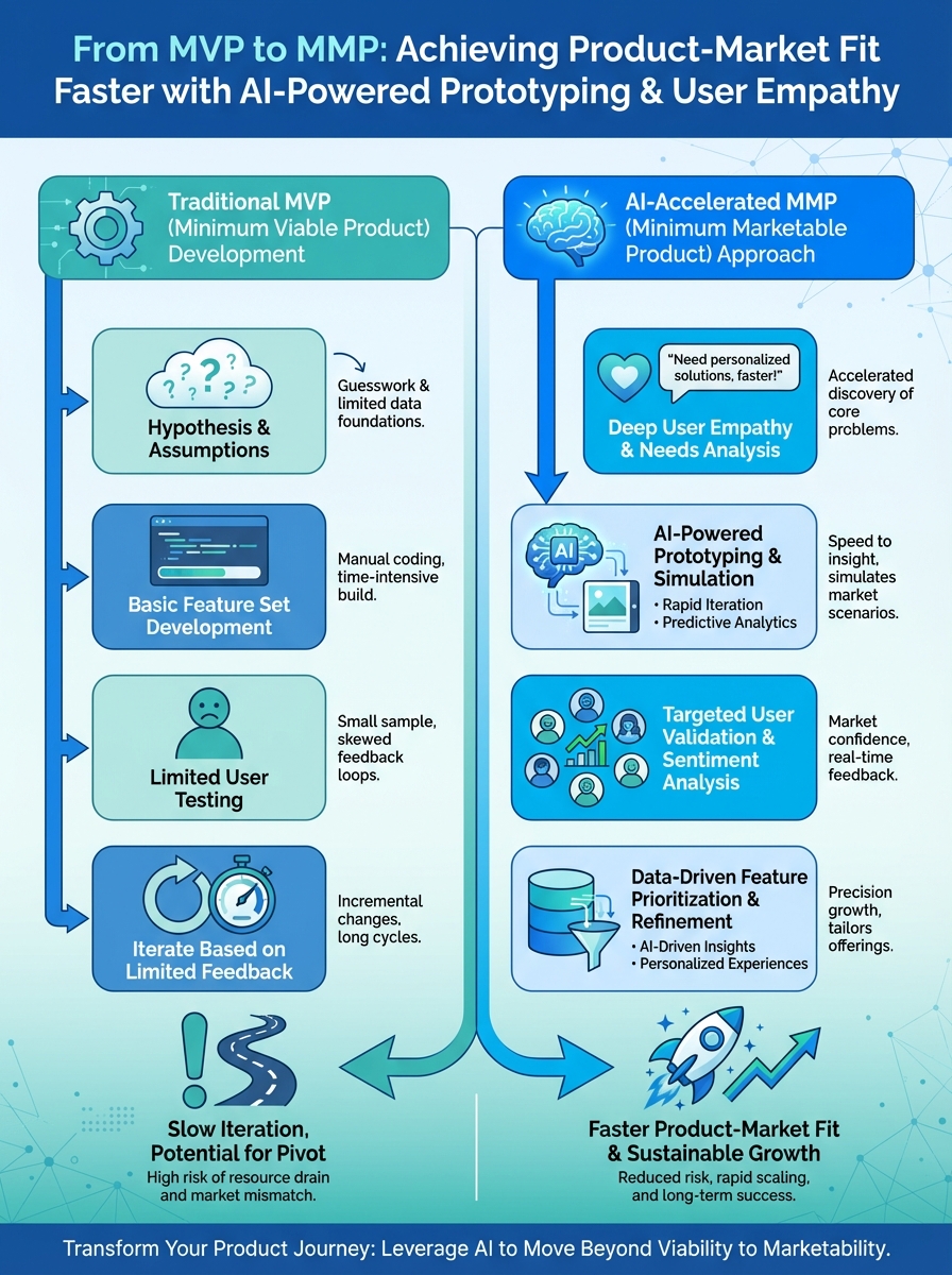 7+ Proven Strategies for Minimum Marketable Product (MMP) Success in 2025: Achieving Product-Market Fit Faster with AI and Empathy 2 tisankan Minimum Marketable Product Infographic