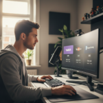 Multi-streaming setup showing one stream going to multiple platforms