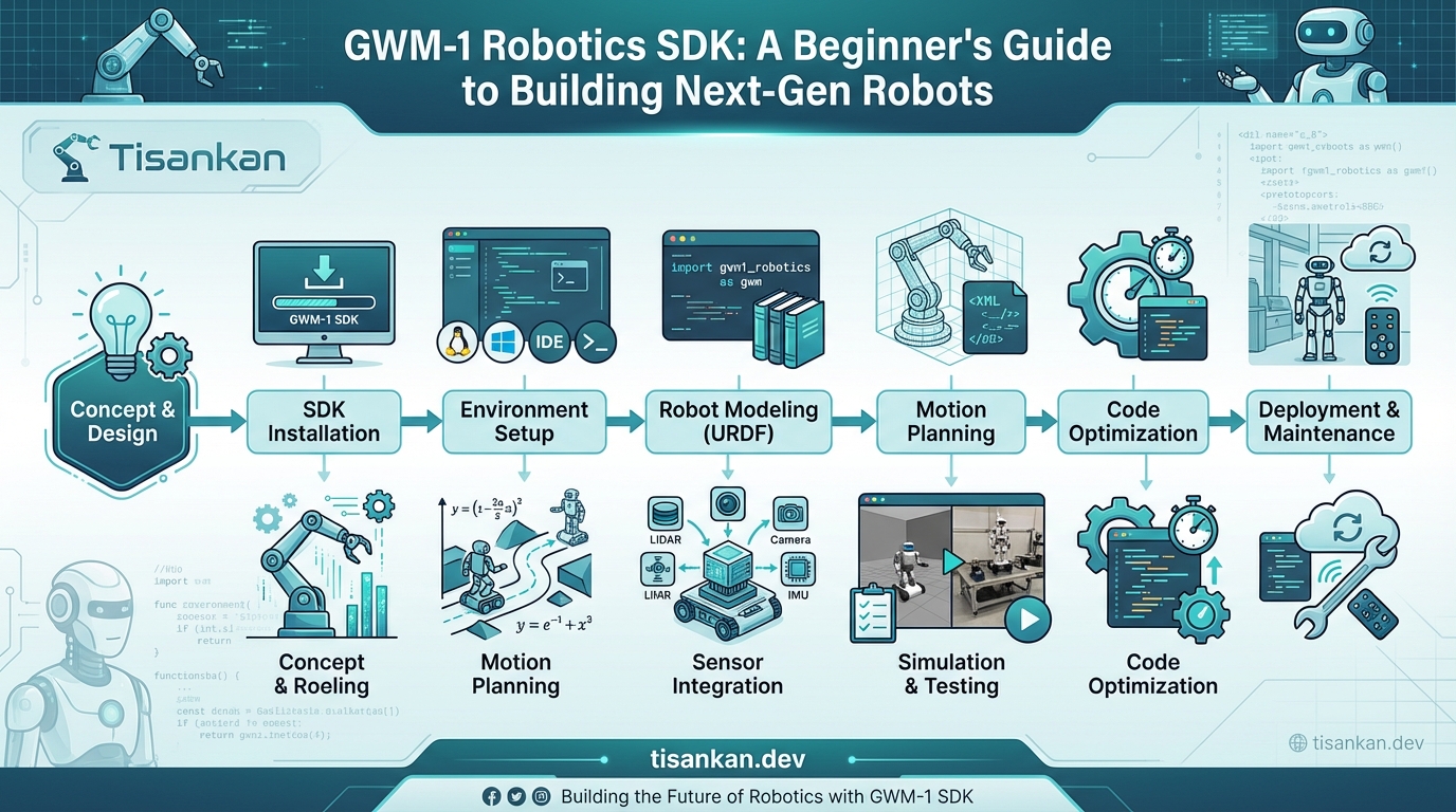 Robotics SDK Beginner's Guide: Ultimate GWM-1 Robotics SDK: A Beginner's Guide to Building Next-Gen Robots 2 tisankan Robotics SDK Beginner's Guide Infographic