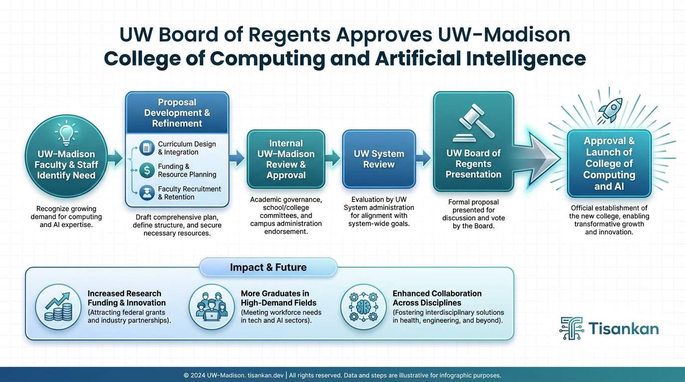 Exciting UW Board of Regents Approves UW–Madison AI College: A Comprehensive Guide 1 tisankan UW Board of Regents approves UW–Madison proposal to create College of Computing and Artificial Intelligence Infographic